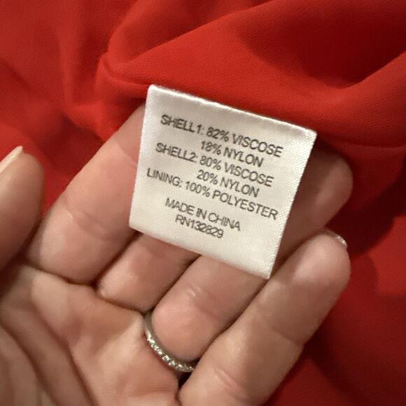 House of Harlow Revolve Joline Dress Mini Red Fluer Velvet Wrap Size XS New - Picture 12 of 13